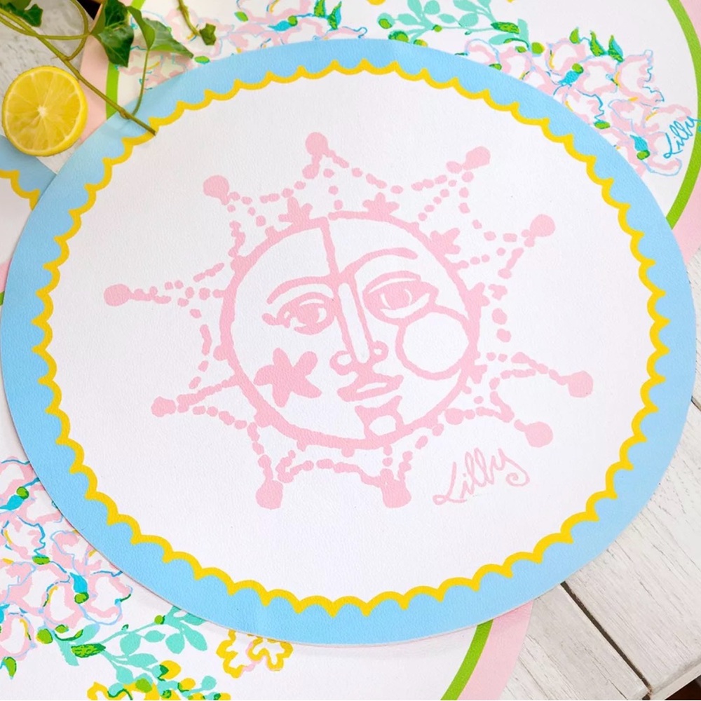 Lilly Pulitzer 4 Wipeable Placemat, in Multi Lilly Garden NWT